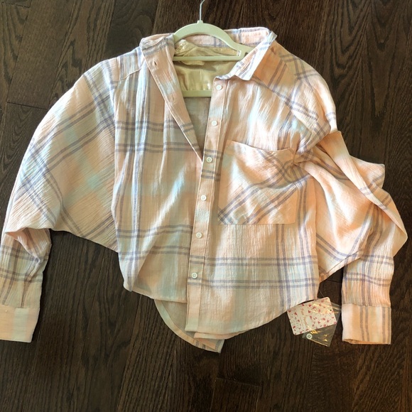 NEW WITH TAGS Free People Flannel - Picture 2 of 3